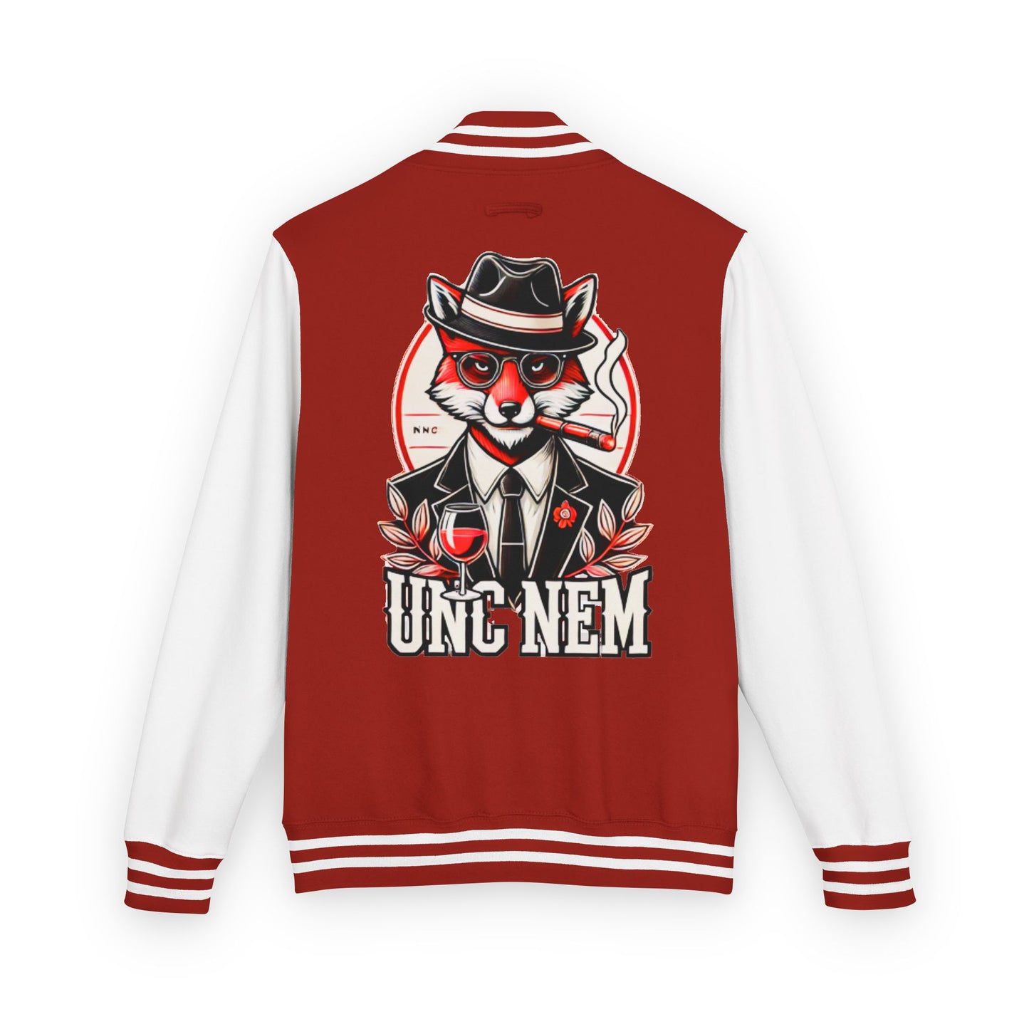 Unisex Heavyweight UNC NEM Letterman Jacket, Cozy College Spirit Wear, Vintage Athletic Style