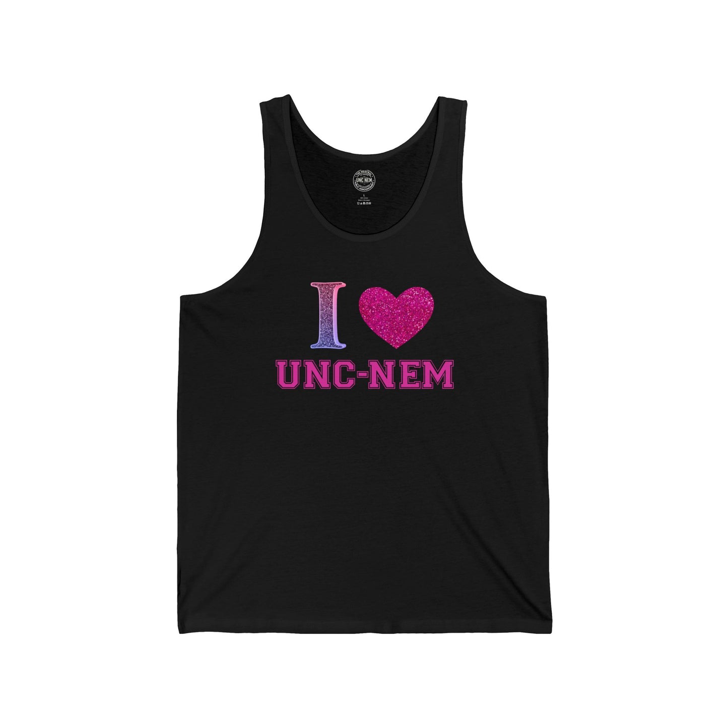 I Love UNC-NEM Unisex Jersey Tank Top, Casual Trendy Summer Wear