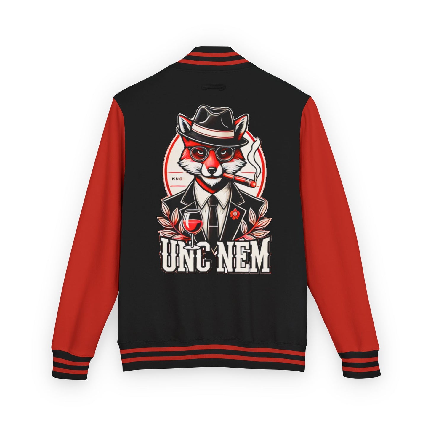 Unisex Heavyweight UNC NEM Letterman Jacket, Cozy College Spirit Wear, Vintage Athletic Style